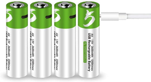 AA Lithium ion Battery USB Rechargeable x 4 MMi Products UK
