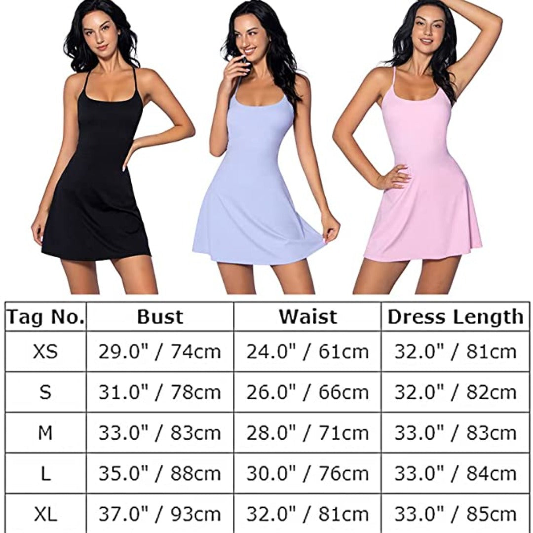 Women's Sleeveless Tennis Dress Golf Dress Breathable and Quick Dry - MMi Products UK