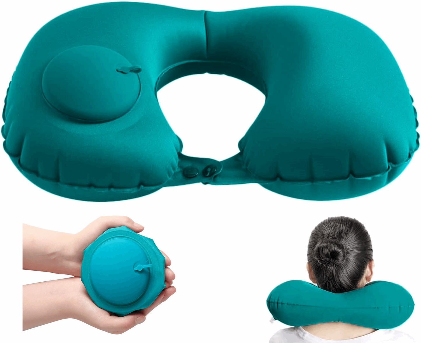 Inflatable Travel Pillow, soft, comfortable and compact